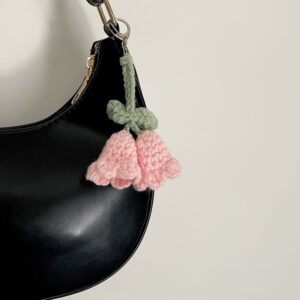 tulip crochet charm